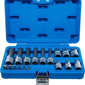 Bit-Einsatz-Set | Antrieb 1/4″ / 1/2″ | Innenvielzahn (für XZN) | 18 tlg.