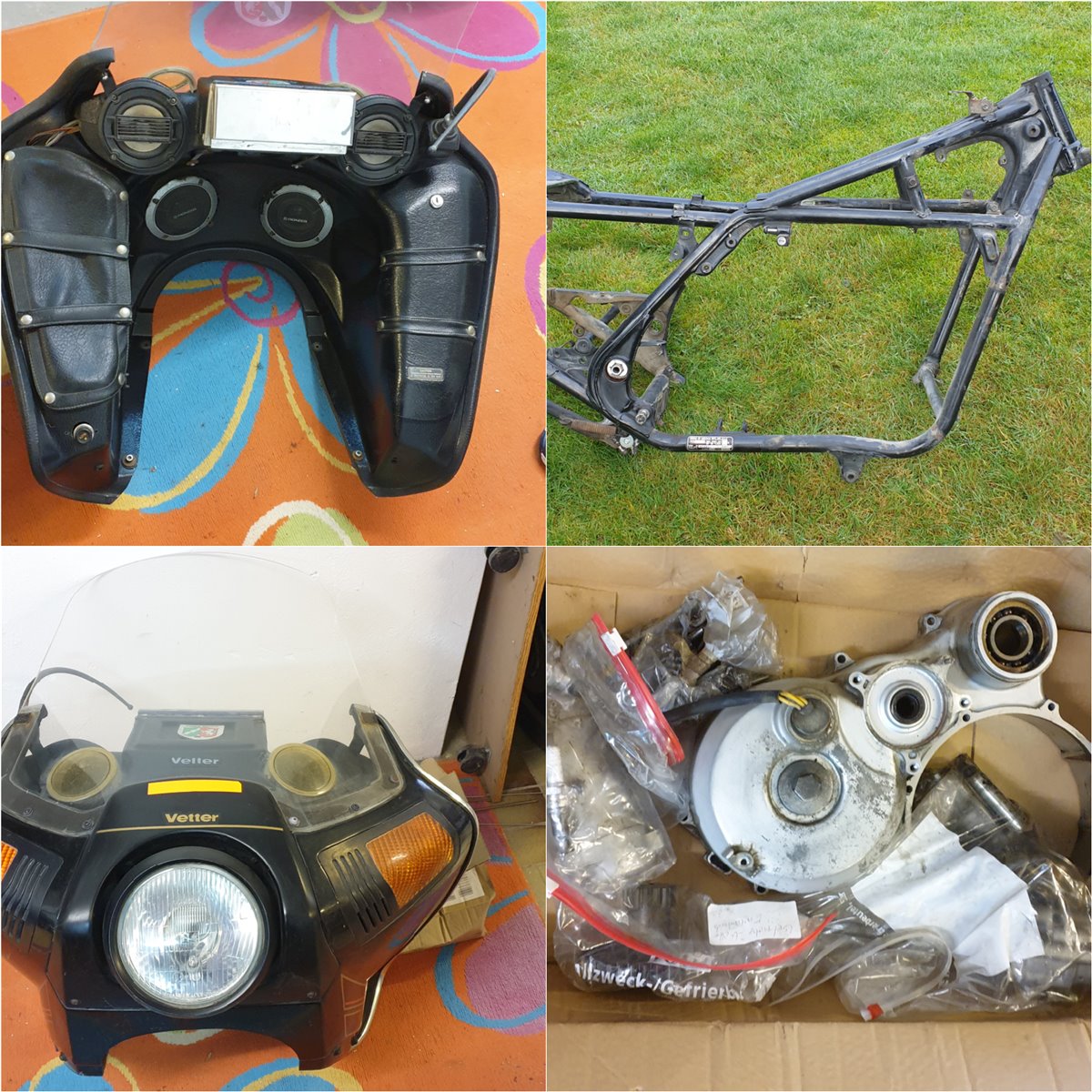 Ersatzteile spare-parts Honda GL1100 Goldwing SC02 Vetter-Front -Verkleidung -Maske -Kanzel front cowling mit Träger & Papieren – Bild 7