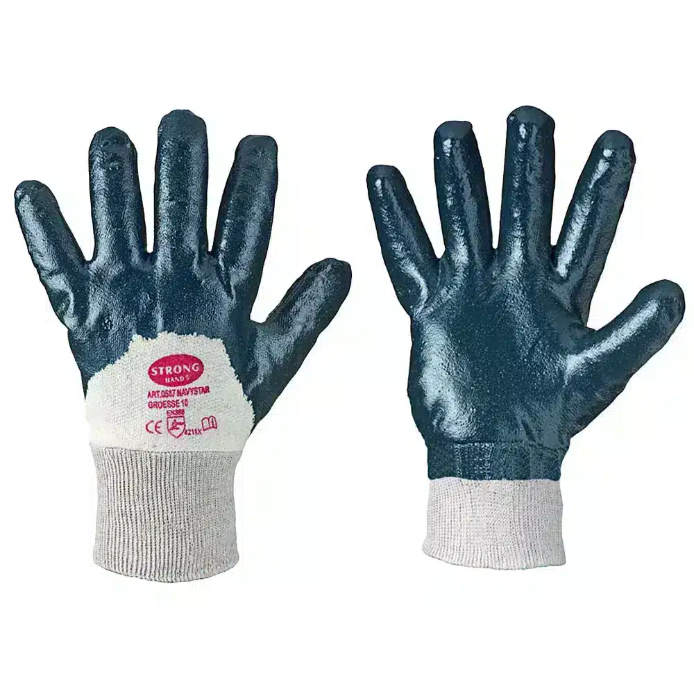 Stronghand NAVYSTAR Nitrilhandschuhe Baumwolle Blau KAT 2